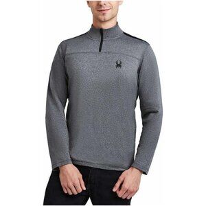 Spyder Mens Active Sweatshirt XL Gray 1/4 Zip Pullover Activewear Performance